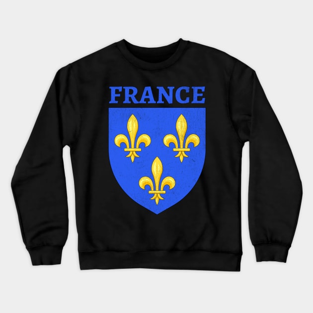 French Coat of Arms Crewneck Sweatshirt by SunburstGeo